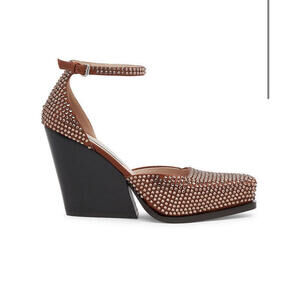 stella mccartney Womens Cowboy Crystal All Over Heels Rust Size 36.5 $1465.00
